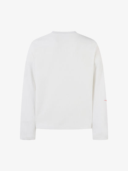 Thesupermade Letter Print Waffle Long-sleeved T-shirt 
