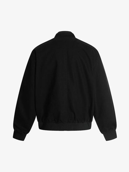 Structured Utility Stand Collar Zip Up Jacket