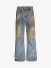 Retro Distressed Dirty Jeans 