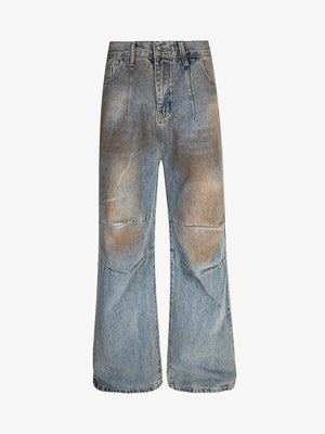 Retro Distressed Dirty Jeans 