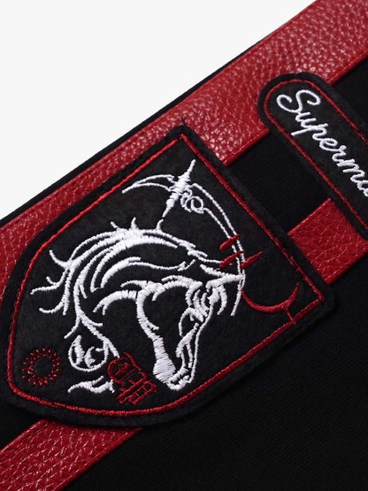 Pegasus Embroidered Patchwork Armband Jacket