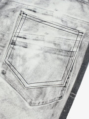 Thesupermade Distressed Destroyed Striped 3D Print Jeans