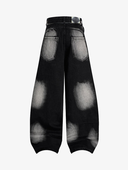 Pleated Scimitar Jeans