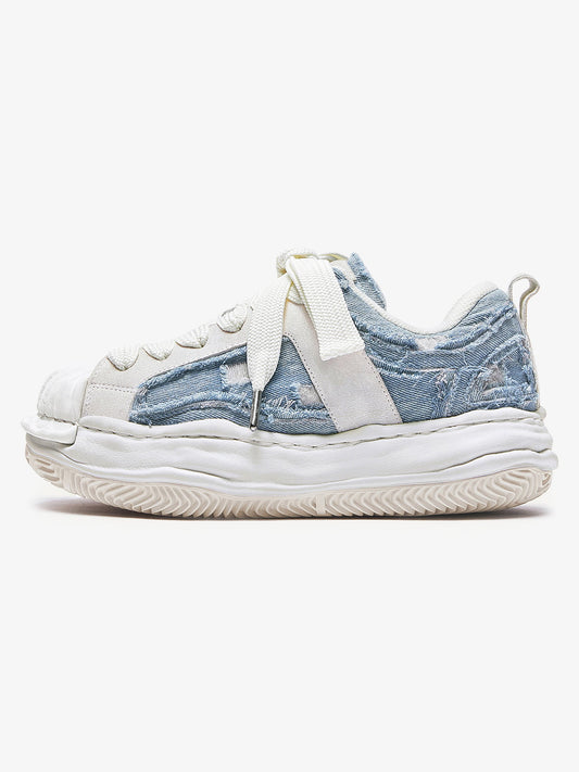 Trendy Distressed Sneakers with Star Design for Fashion Lovers 