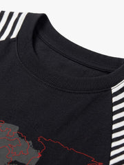 Columbus Graphic Raglan Long Sleeve Tee; Basic Black / S, Basic Black / M, Basic Black / L, Basic Black / XL, Basic Black / 2XL