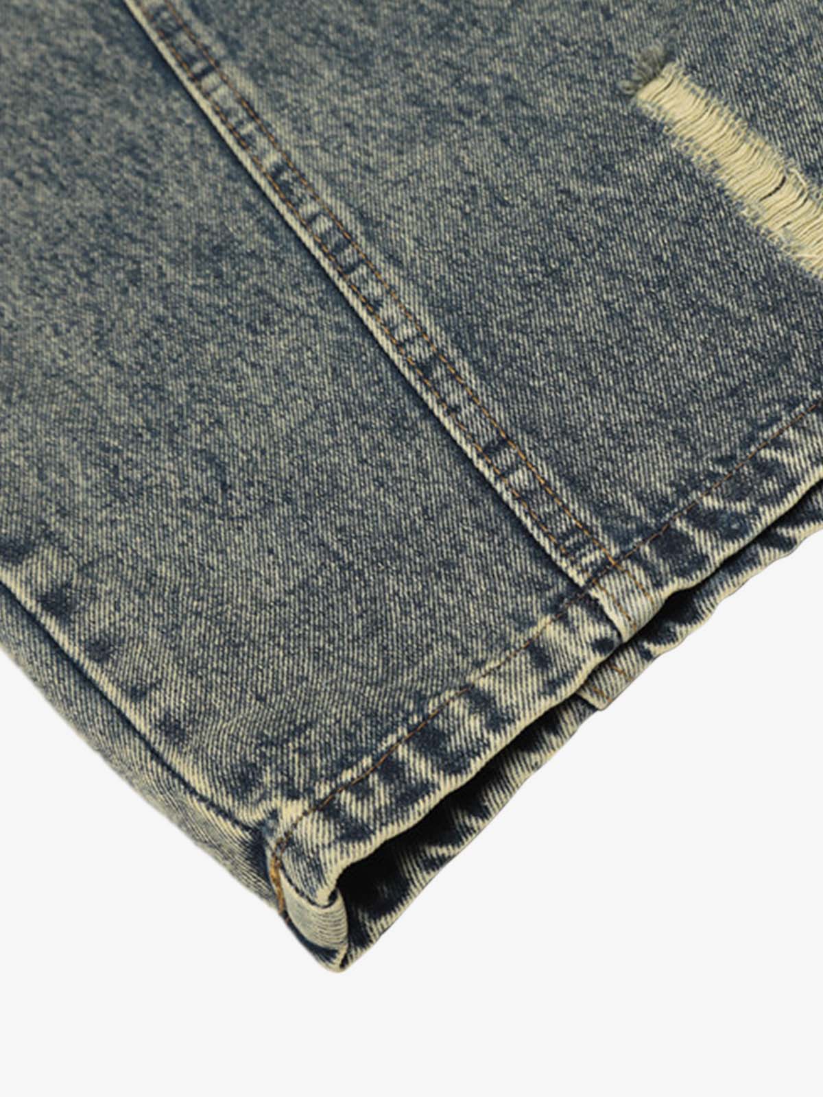 Vintage Washed Ripped Scimitar Jeans 