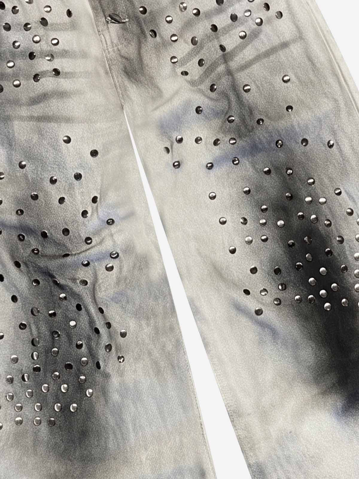 Scorpion Studded Acid Wash Jeans