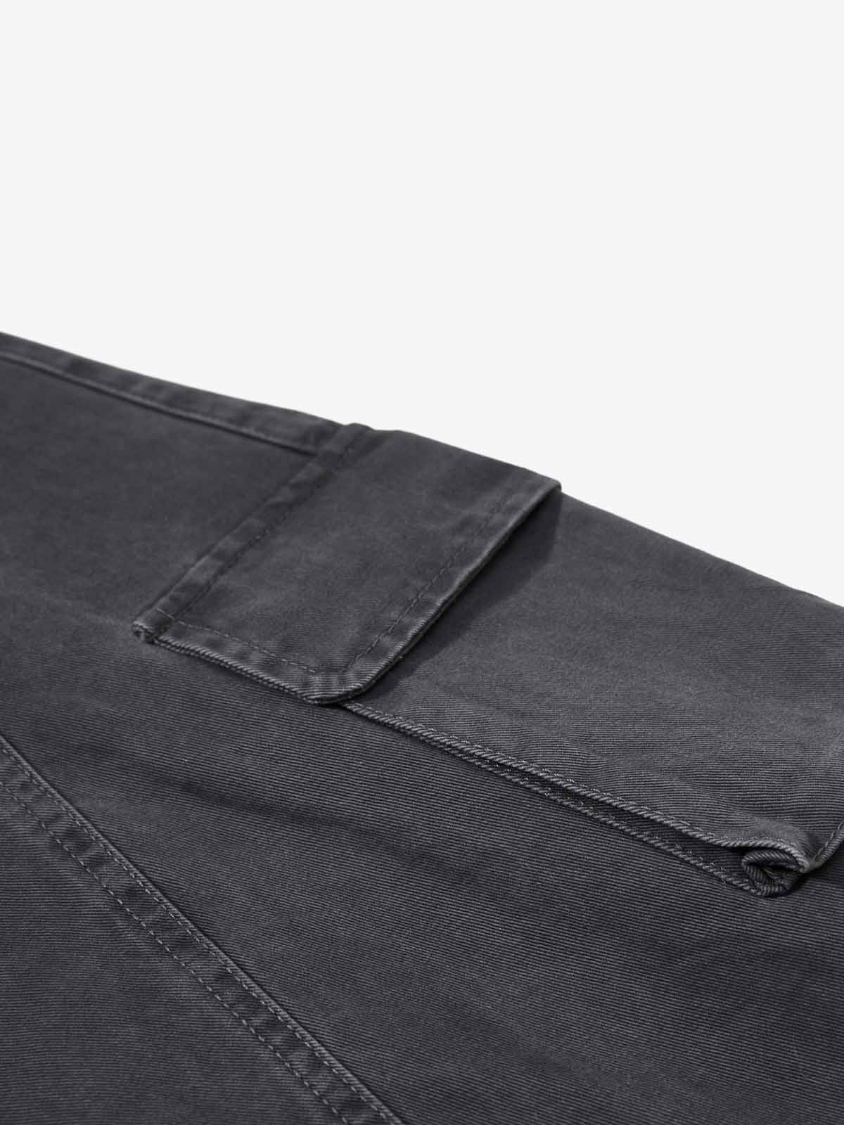 Washed Cargo Webbing Baggy Pants 