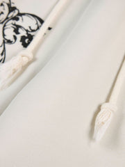 Ornate Graphic Wide-Leg Sweatpants