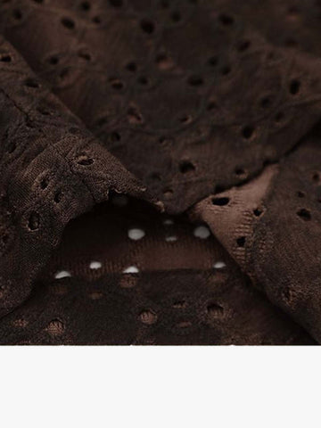 Perforated Acid-Wash Short Sleeve Shirt 