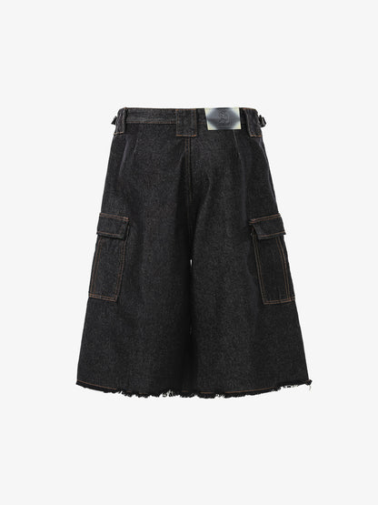 Vintage Contrast Stitch Cargo Shorts