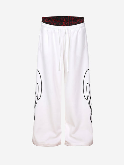 Contrast Leopard Patchwork Casual Pants