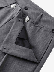 Double Waist Pinstripe Balloon Pants 