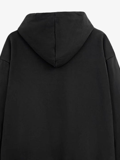 Black Hoodie With Purple Graphic Design 