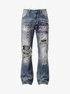 Studded Flag Bootcut Jeans
