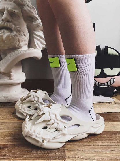 Skull Graphic Non-Slip Clogs