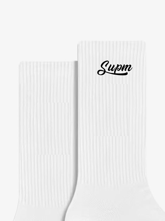 Chaussettes mi-mollet en coton côtelé de qualité supérieure