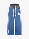 Patchwork Star Appliqué Drawstring Sweatpants