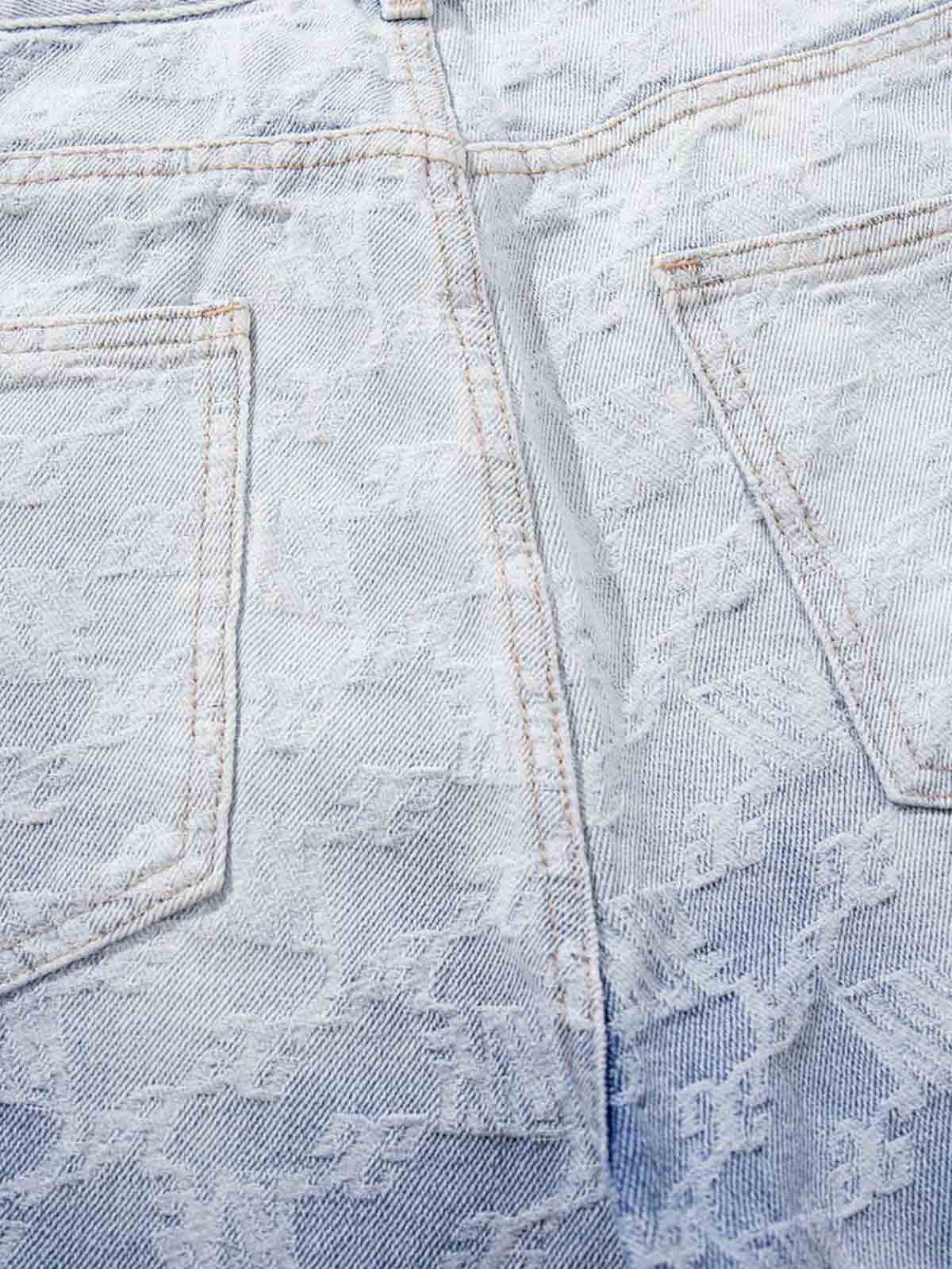 Gradient Wash Jacquard Denim Jeans 