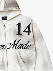 3D Digital Graphic Zip-Up Hoodie