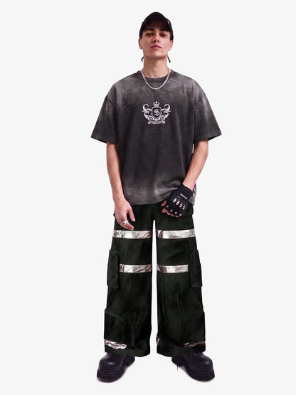 Cyberpunk Reflective Multi-Pocket Cargo Pants