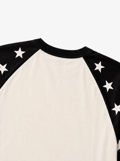Race Girl Graphic Color Block 3/4 Sleeve Tee