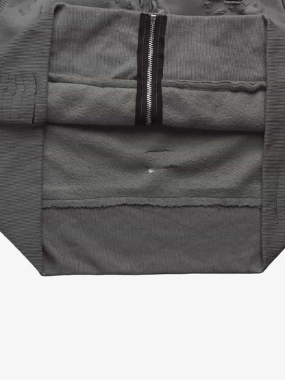 Retro Distressed Ripped Zip Up Hoodie 