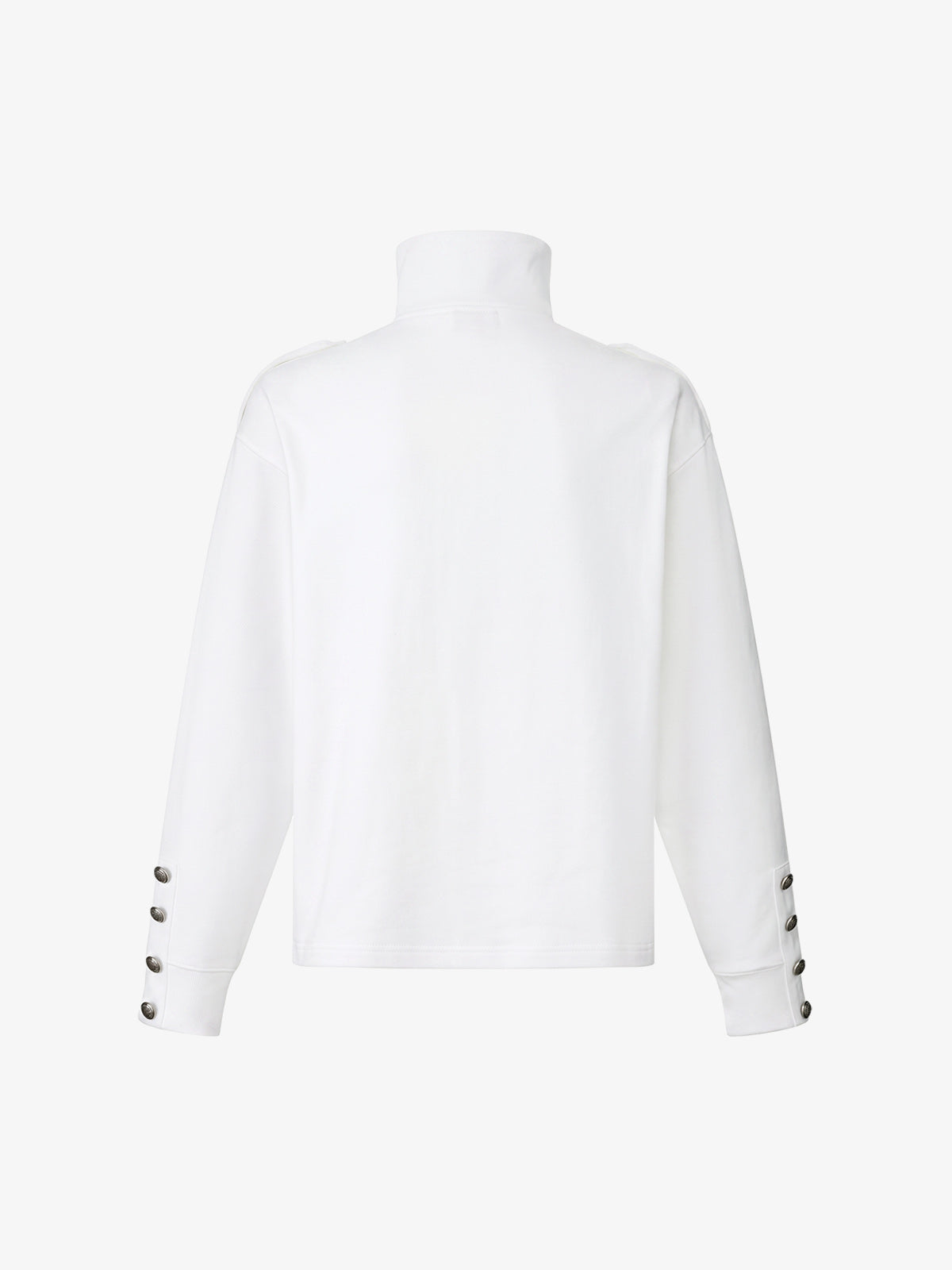 Music Staff Graphic Stand-Collar Half-Zip Long Sleeve Tee