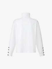 Music Staff Graphic Stand-Collar Half-Zip Long Sleeve Tee