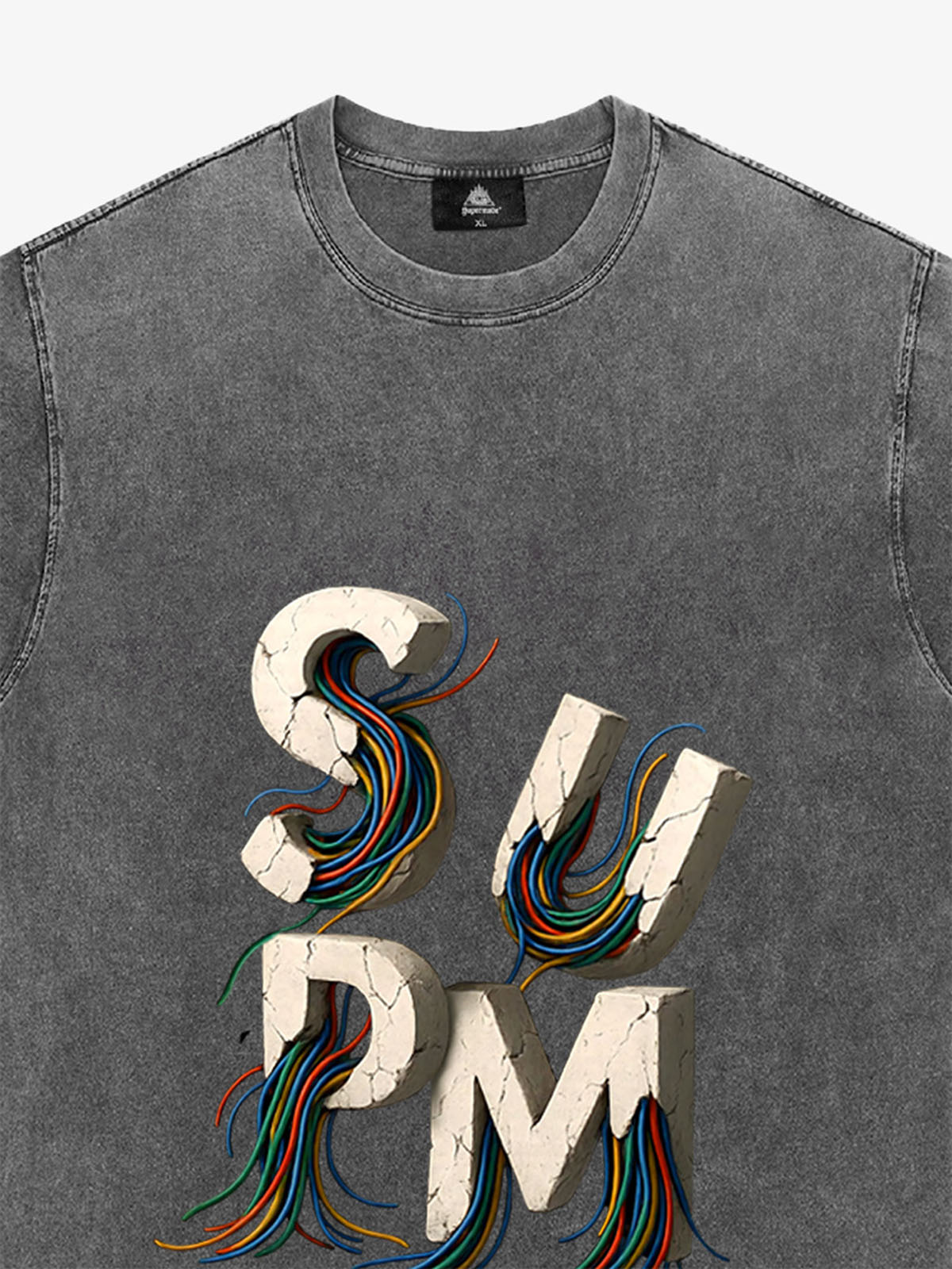 supm cable graphic T-shirt 
