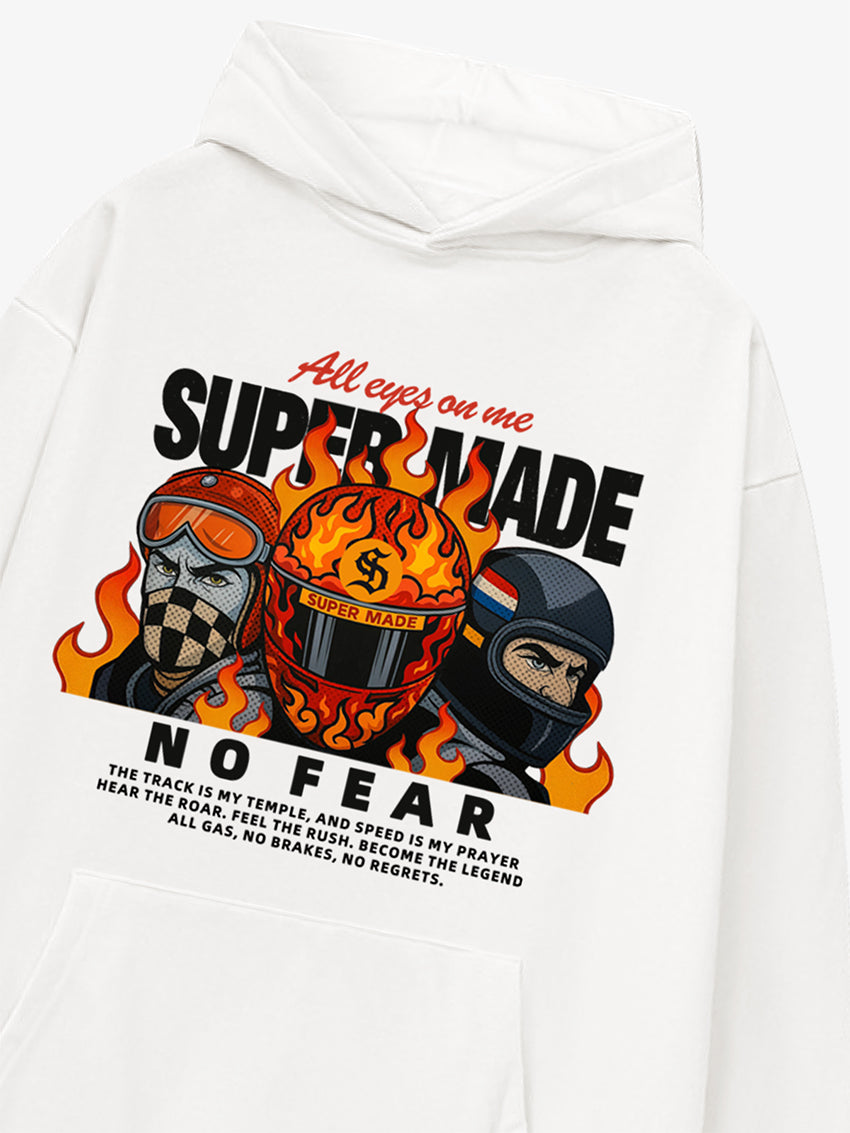 Supermade Cyber Hot-blooded Motorcycle Hooded Sweatshirt 