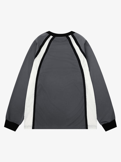 Mesh Patchwork Sweatshirt