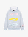 Detachable Hair Clip Decoration Zip Up Hoodie