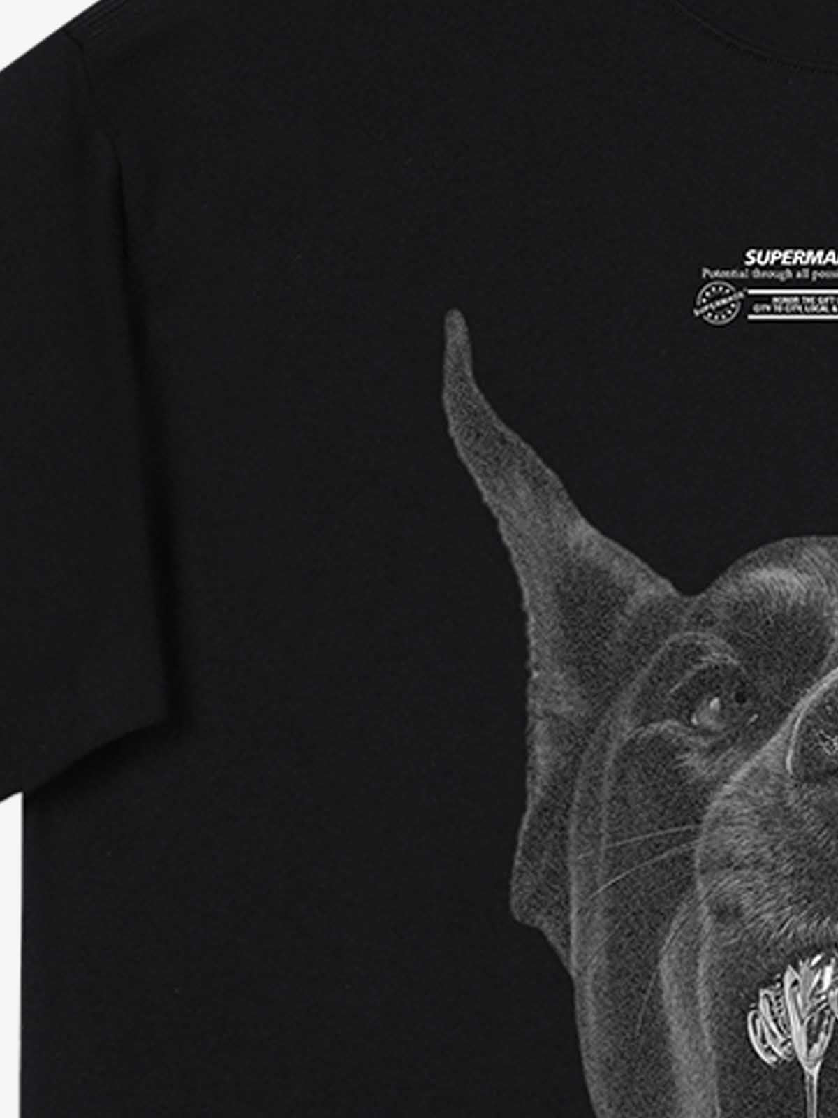 Snake and Sword Graphic T-Shirt with Bold Statement Design 