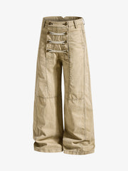 Military Button Baggy Cargo Pants