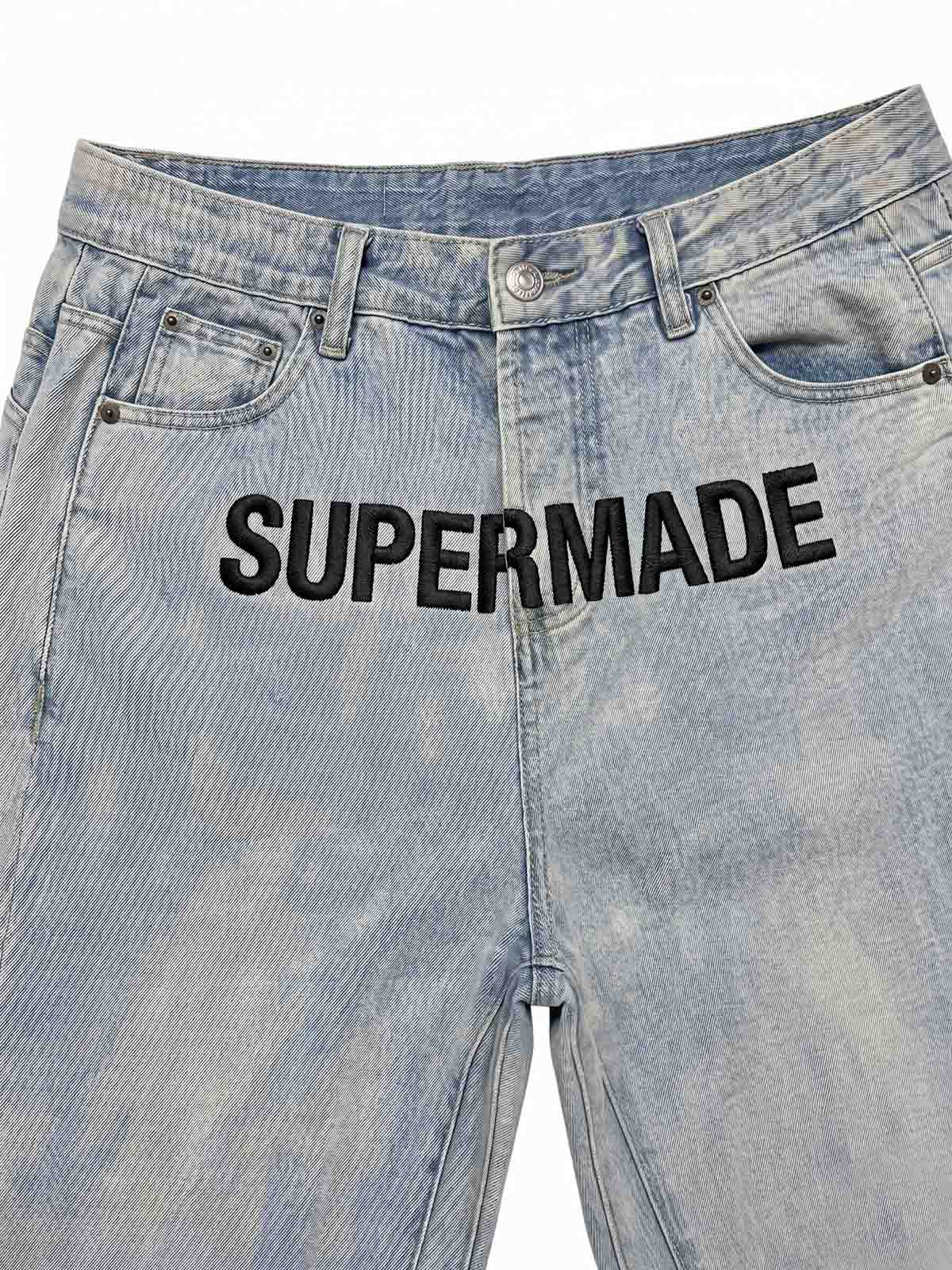 Vintage Washed Straight-Leg Jeans
