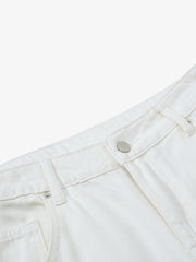 Embroidered Horse Wide Leg Denim Flare Jeans 