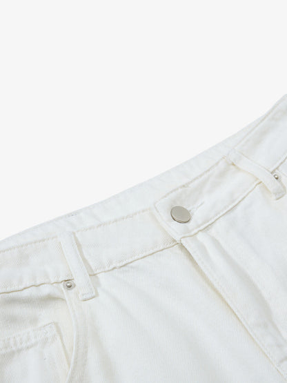 Embroidered Horse Wide Leg Denim Flare Jeans 