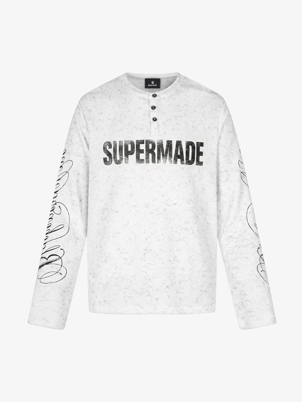 Letter Graphic Henley Long Sleeve Tee