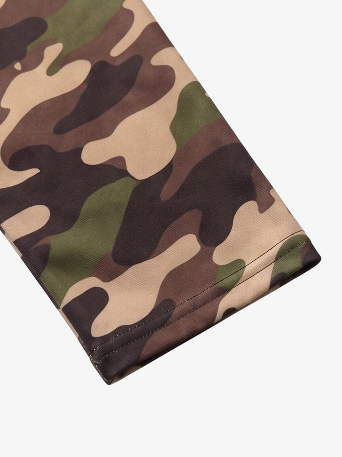 Camo Patchwork Satin Capri Pants Set