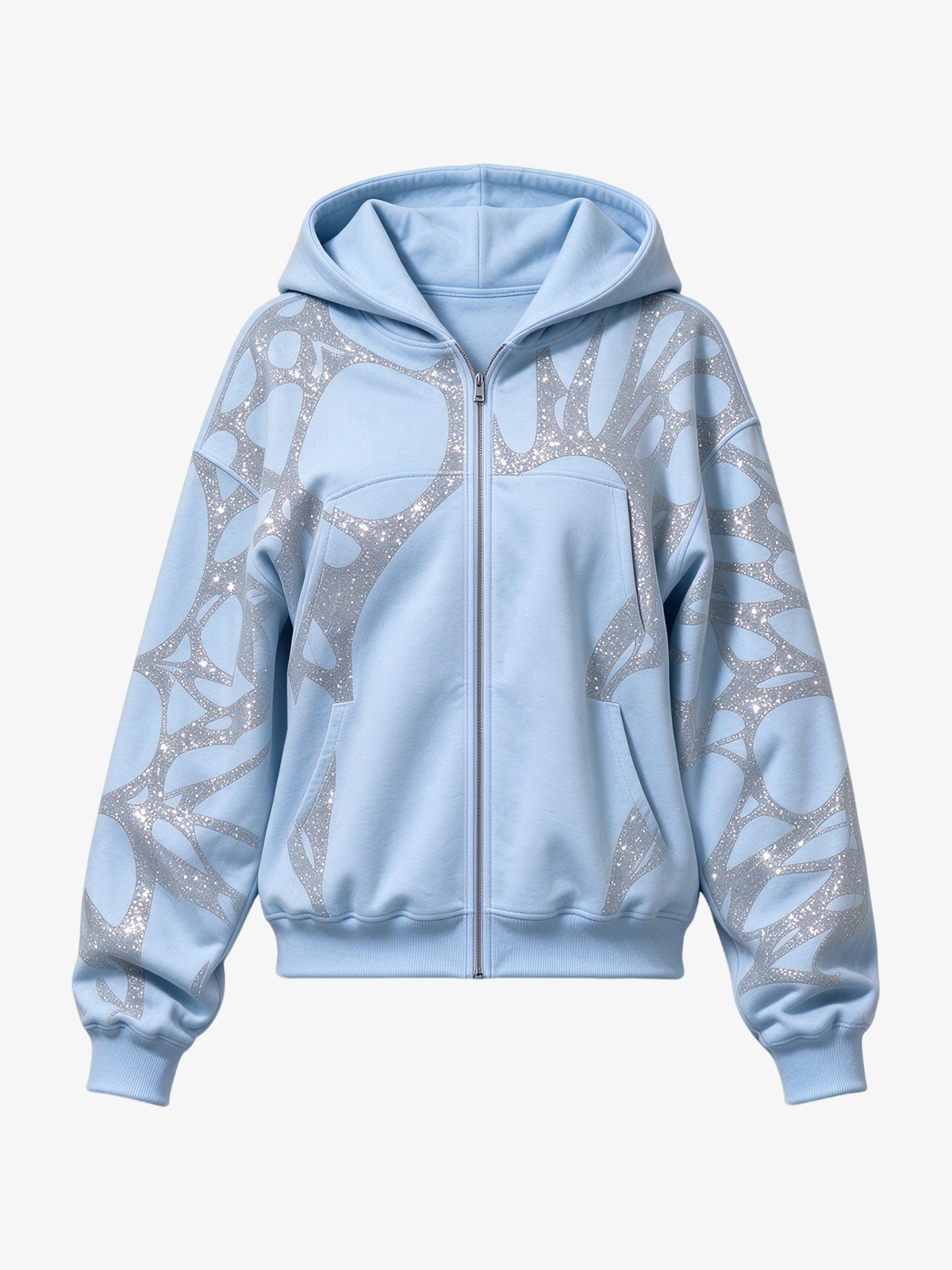 Spiderweb Graphic Full-Zip Hoodie & Sweatpants Set