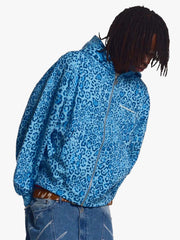 Leopard Print Zip-Up Hoodie