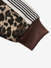 Leopard Pattern Boxy Fit Track Jacket
