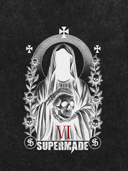Thesupermade Dark Gothic Headless Skull Death T-shirt 