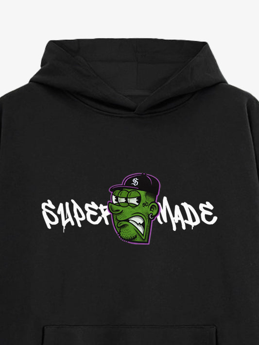 Stylish Graphic Hoodie with Unique Face Design for Casual Wear 