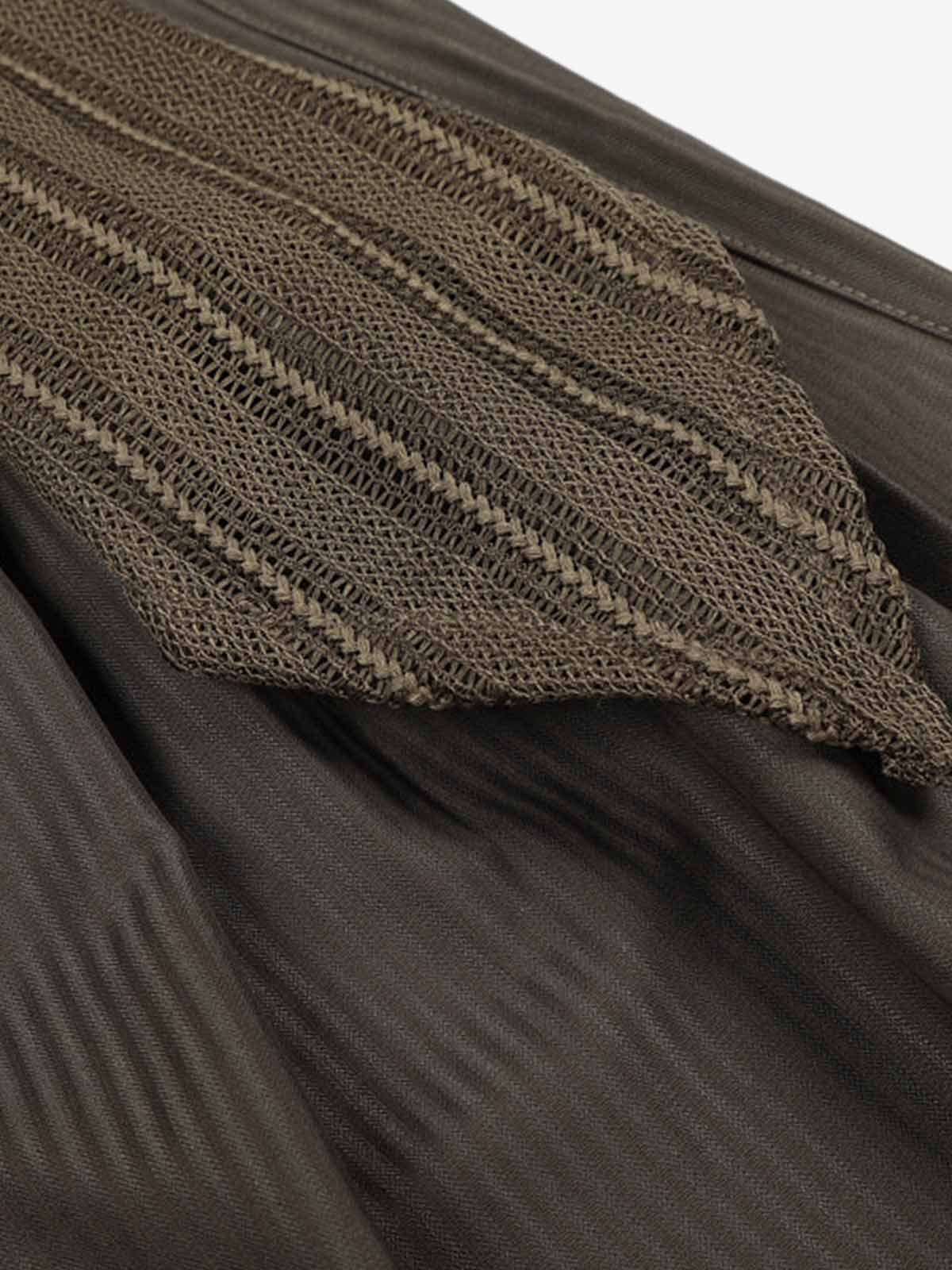 Pinstripe Pleated Wide Leg Trousers with Side Strap Detail