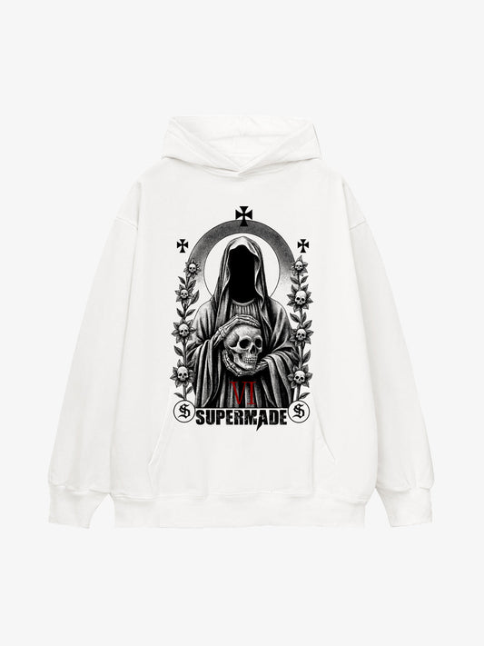 Thesupermade Dark Headless Skull Death Hooded Sweatshirt 
