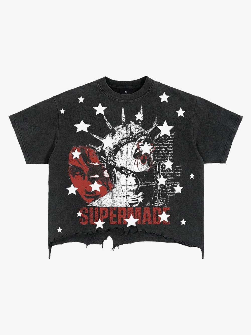 Camiseta corta desgastada de Supernatural