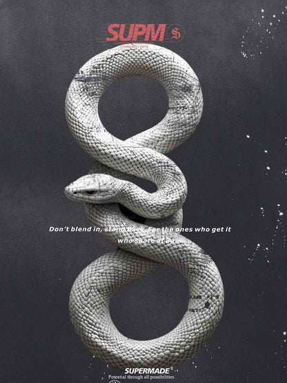 Snake and Sword Graphic T-Shirt with Bold Statement Design 