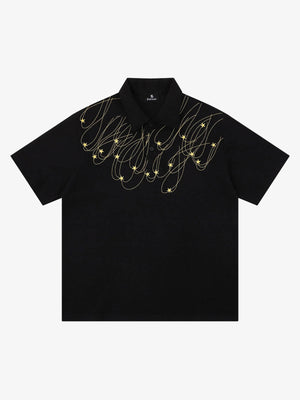 Stellar Embroidery Jersey Polo Shirt 